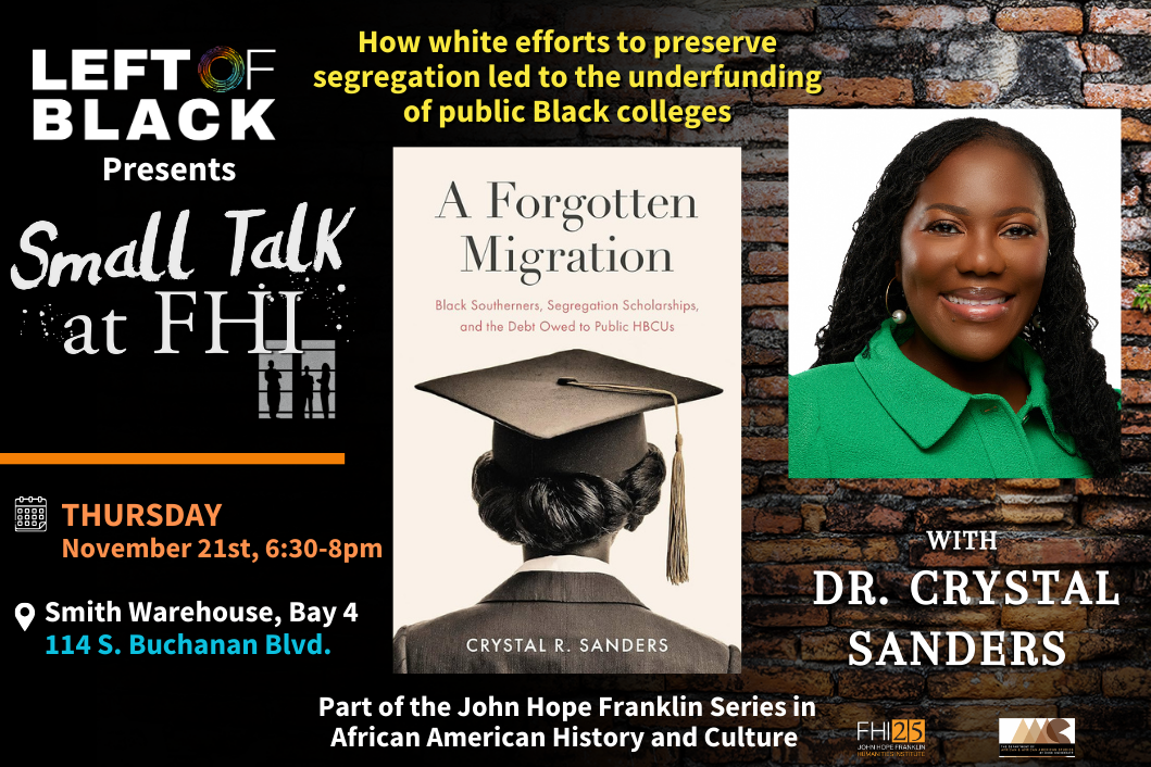 photo of well-dressed African American woman next to her bookphoto of well-dressed African American woman next to her book &quot;A Forgotten Migration&quot;